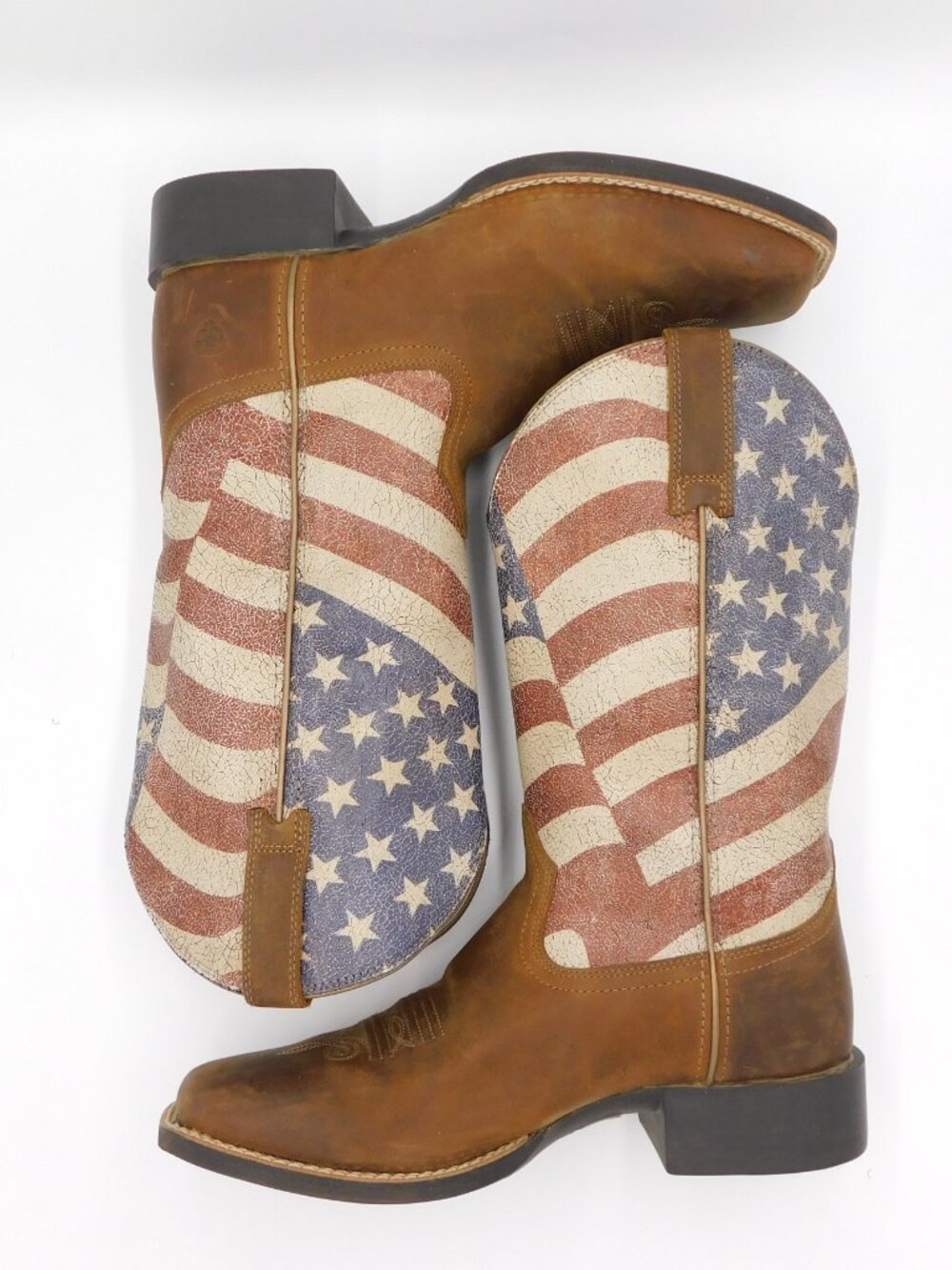 Ariat Round Up Patriot Western Boot | USA Flag | Square Toe | EUC | 8.5C Wide - Picture 12 of 13